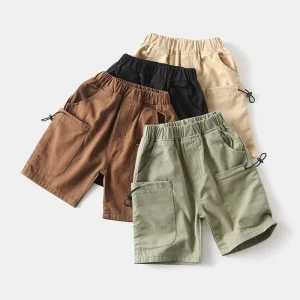 Cotton Children Brown Short Pants for Boys