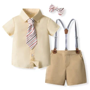 Baby Boys Formal Wear Dress Shirt Vest Pants