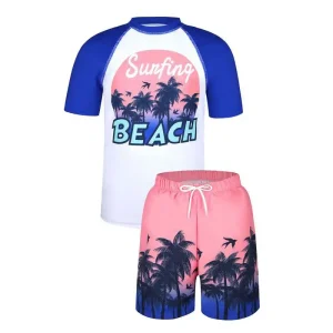 Children Sports Suits Summer Short Sleeve Beach Clothing