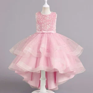 Little Girls Ruffled Tiered Birthday Wedding Party Ball Gowns