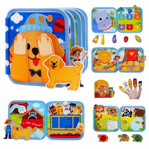 3D Farm Montessori  Travel Busy Board Book Soft Felt Toy