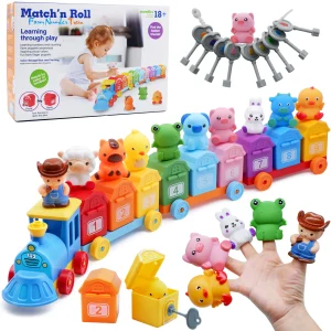 Montessori Learning Counting Farm Train Set